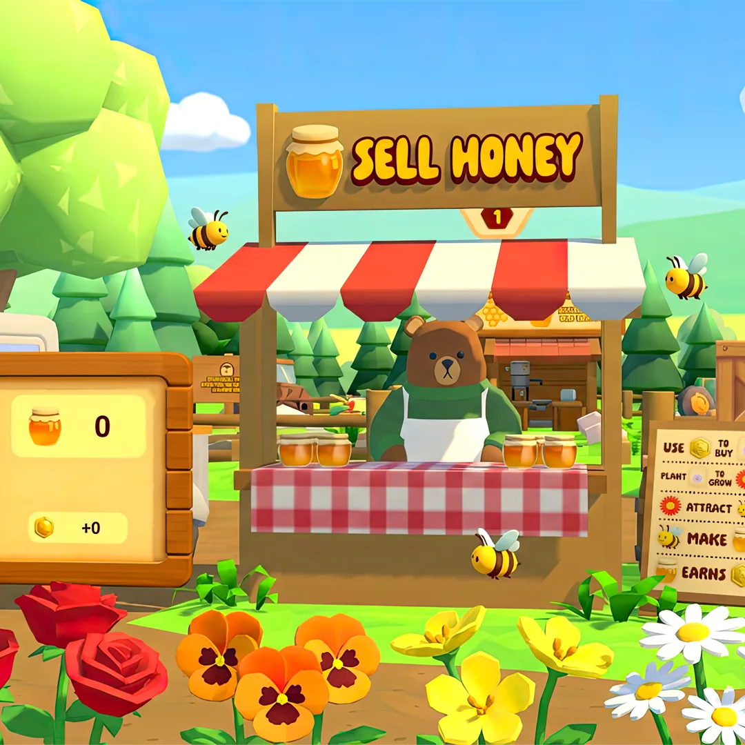 Honey Cottage cozy farming sim for Meta Horizons with gardens, beekeeping, and countryside cottage
