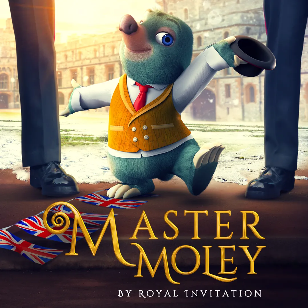 Master Moley By Royal Invitation animated character used in audience research with young viewers